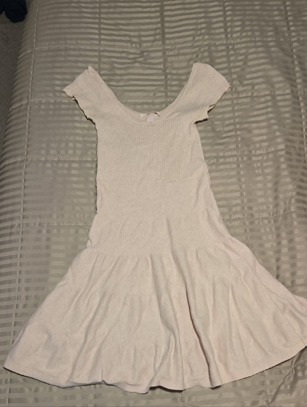 Victoria's Secret Light Pink Ribbed Scoop Neck Dress